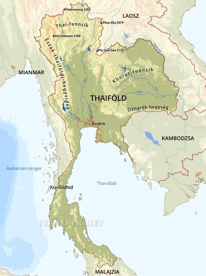 Thaiföld térkép